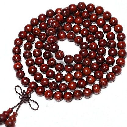 African Lobular Red Sandalwood Beads Zambia Red Sandalwood Hand String 8mm 108 Rosary Beads Men's and Women's Bracelet Wholesale