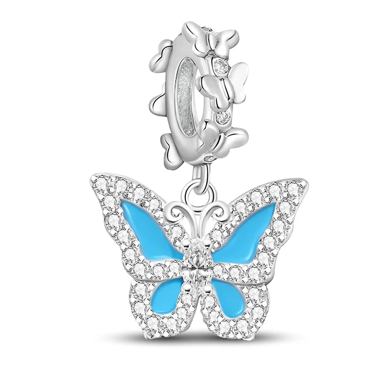 Original 925 Sterling Silver Charms Beads Glowing Luminous Bee Firefly Butterfly Pendant for Bracelet Bangle Charm DIY Jewelry