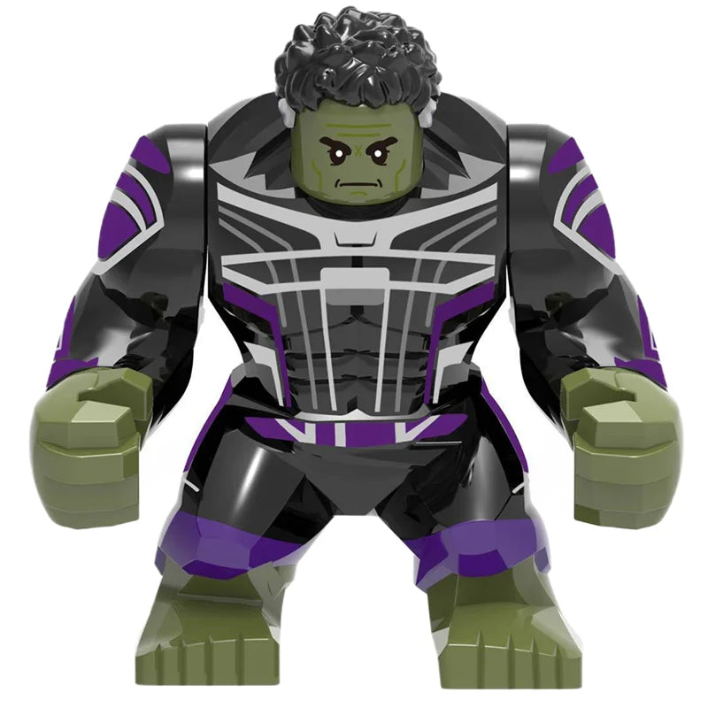 Building Blocks Marvel Transformation Figures Big Goblin Spiderman Iron Man Venom Captain Hawk Deadpool Technic Armor Gift Toys