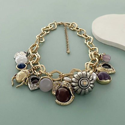 Zvoijio New Personalized Retro Fashion Multiple Pendant Necklace
