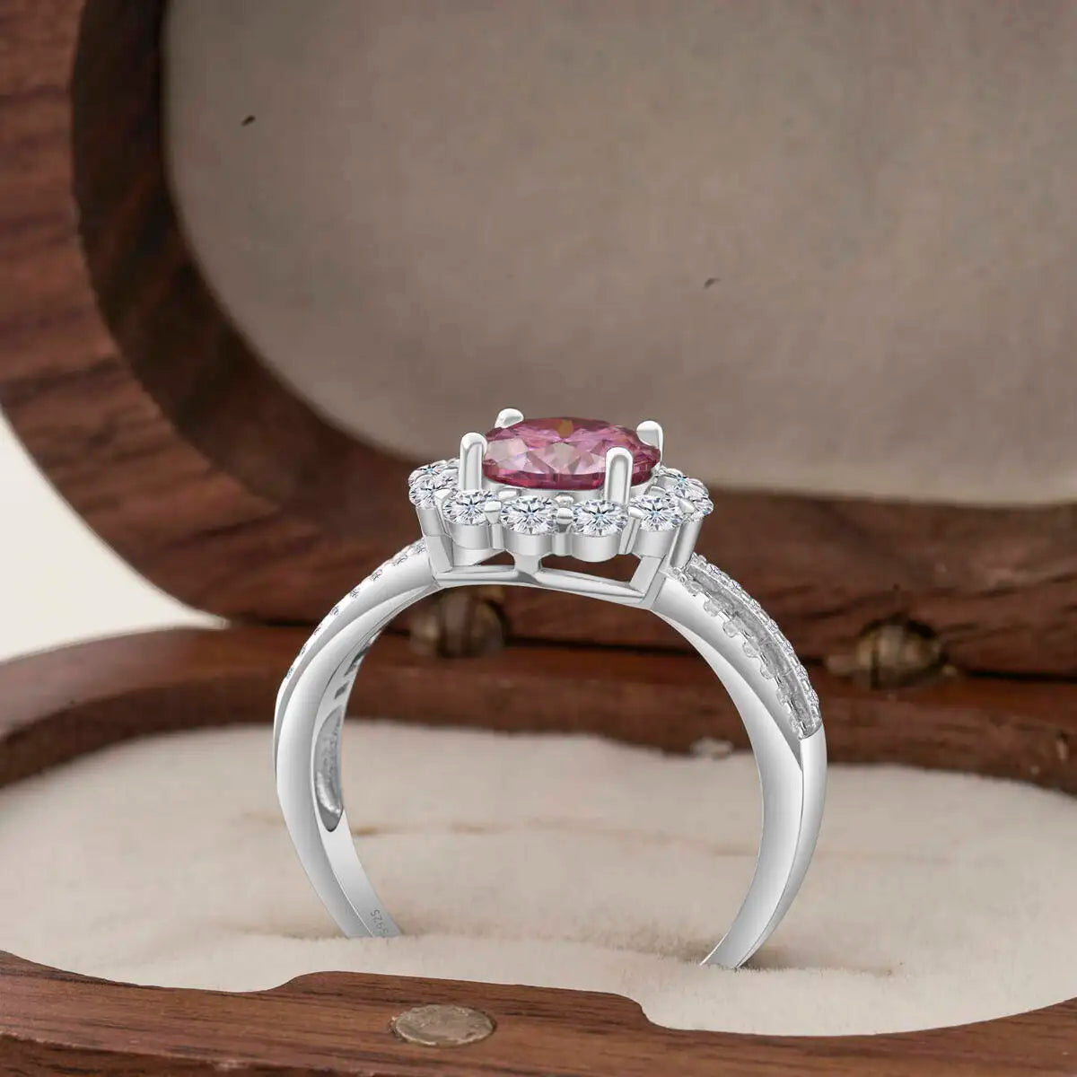 2 Carat Moissanite Ring D Color With Certificate 925 Sterling Silver Butterfly Flower Fairy Ring Engagement Gift Luxury Jewelry