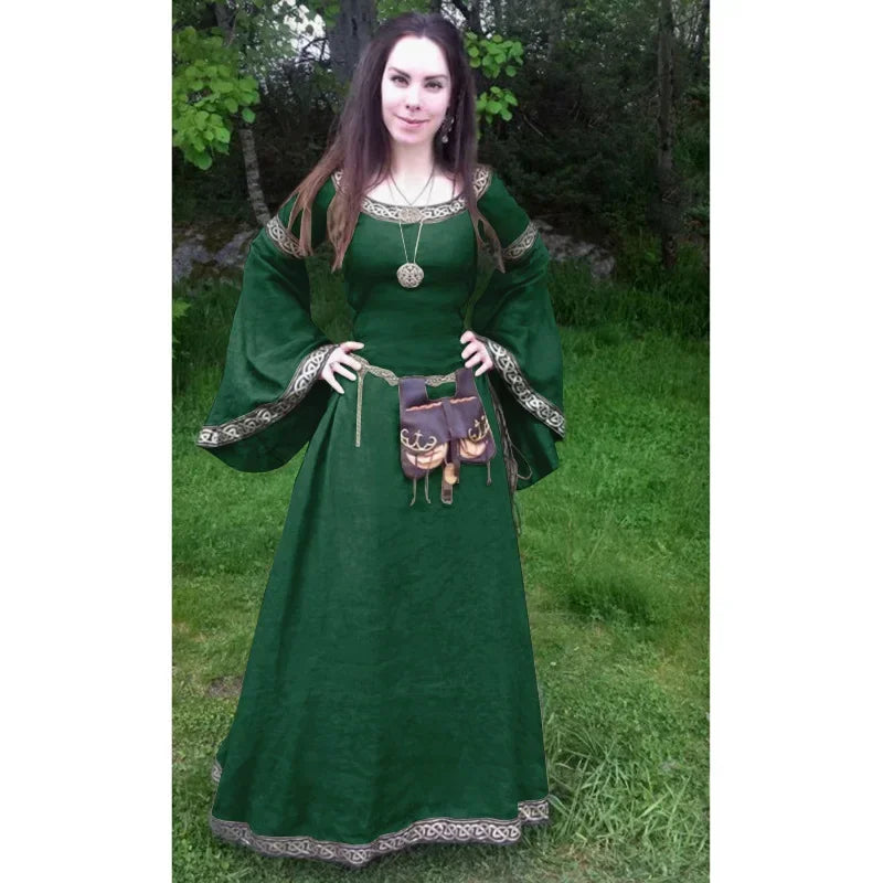 Medieval Gothic Cosplay Costumes for Women Halloween Carnival Fancy Dress Up Party Performance Renaissance Disfraz Hombre