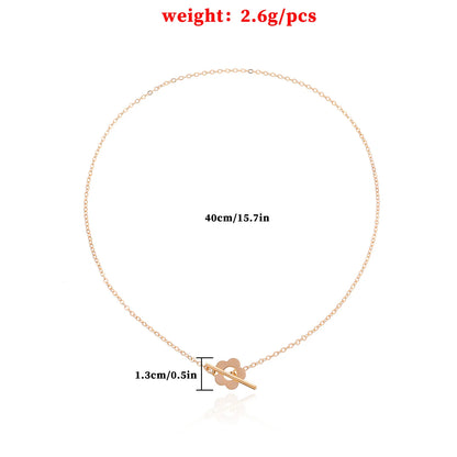 2022  Luxury OT Flower Buckle Crystal Glass Bead Chain Choker Necklace for Women Charm Fashion Jewelry  Gift