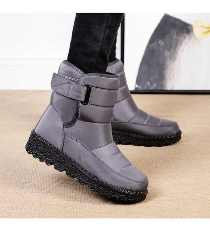 Waterproof Winter Boots for Women 2025 New Faux Fur Long Plush Snow Boots Woman Platform Shoes Warm Cotton Couples Ankle Boots