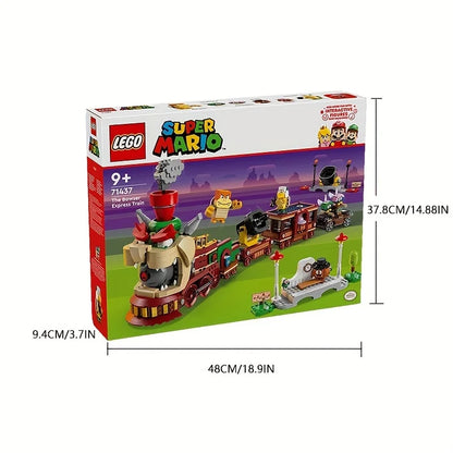 71437 LEGO Super Mario The Bowser Express Train Toy Playse, Mario Toys for Kids,Birthday Gift for Boys