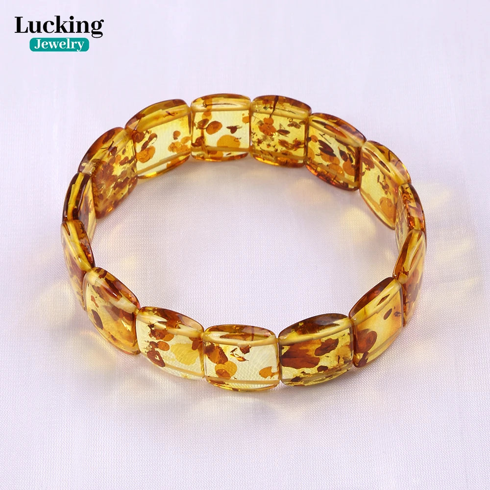 3A Natural Baltic Amber Bangle 11-14x15-17mm - Ultra-Rich Inclusions Bracelet for Collector's Raw Amber Jewelry