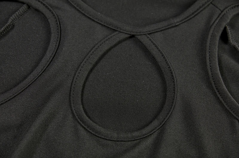 Spring and Summer Europe and the United States Hot New Street Selling Pure Color Round-necked Long-sleeved Hollow Midriff Shor