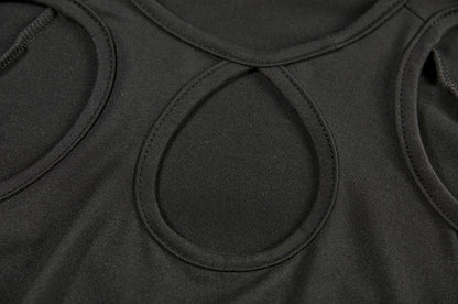 Spring and Summer Europe and the United States Hot New Street Selling Pure Color Round-necked Long-sleeved Hollow Midriff Shor