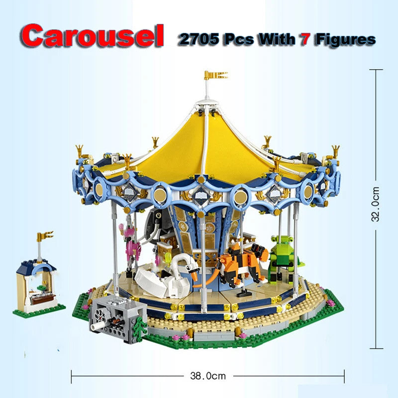 Led Lights With Motor Roller Loop Coaster Building Blocks Moc 10261 10303 10247 10257 Display Kid Toys Birthday Christmas Gifts