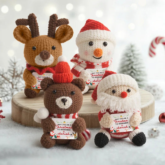 Christmas Positive Crochet Gifts Handmade Crochet Animals Dolls Christmas Gifts for women, Men, Mom, Dad, Teacher, Friend