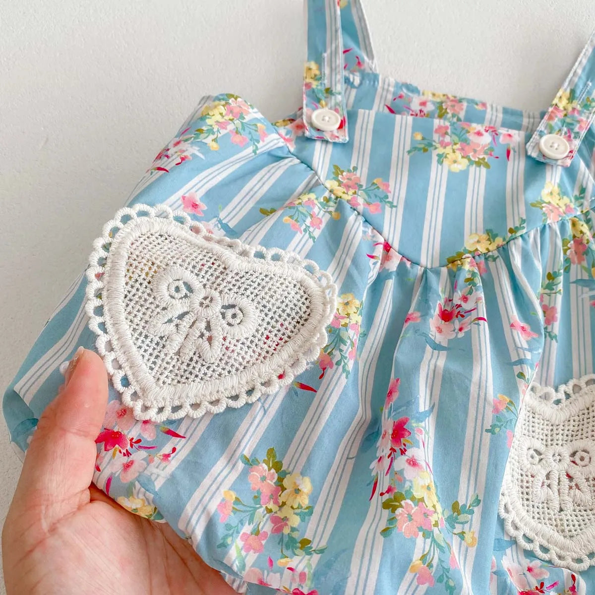 2PCS Newborn Clothes Baby Girls Bodysuit Flutter Sleeves Tops with Bodysuit Baby Romper Sets 0-24 Months