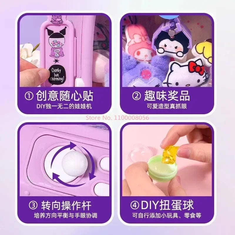 Sanrio Peripheral Children'S Toys Kuromi Claw Machine Clip Doll Machine Home Birthday Gift Girl Hand Toy Boy Toy Christmas Gift