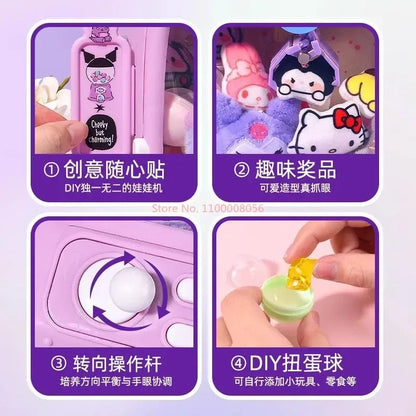 Sanrio Peripheral Children'S Toys Kuromi Claw Machine Clip Doll Machine Home Birthday Gift Girl Hand Toy Boy Toy Christmas Gift