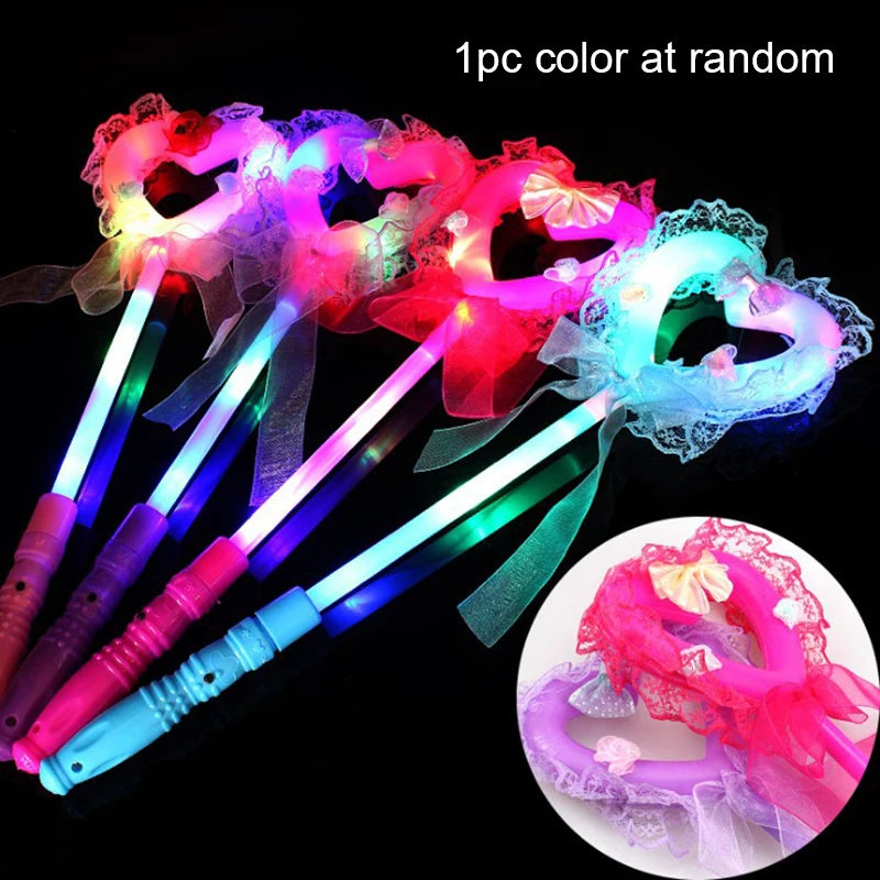 Glowing Magic Wand Flash Fairy Wand Children Kids Christmas Party Stalls Toys Halloween Small Gifts for Party Festival Bulk