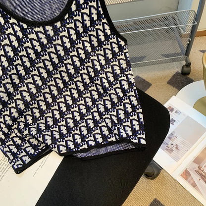 Summer New Bow Outer Wear Spandex Tank Top Strapless Top For Women Fashion Sensibility Niche Knittank Vest