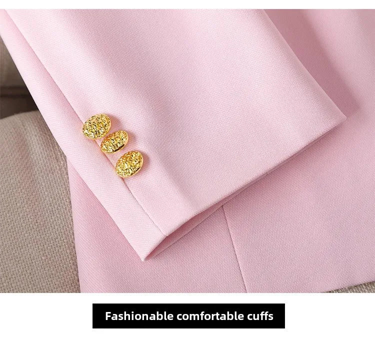 Elegant Women's Fashionable White Western-Style Suit Zihongsuitsuit High-End Business Attire Long-Pants Set For Special Occasion
