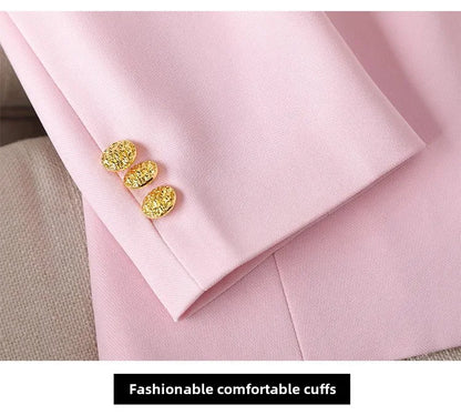 Elegant Women's Fashionable White Western-Style Suit Zihongsuitsuit High-End Business Attire Long-Pants Set For Special Occasion