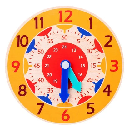 Kids Montessori Wooden Clock Toys Hour Minute Second Cognition Time Learning Teaching Aids Educational Toys for Children