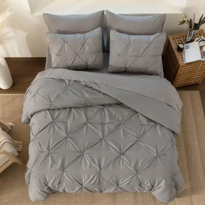 DOWNCOOL 7Pcs Comforter Sets, Multi-color Bedding Sets , All Season Down Alternative Bedding Comforter Sets