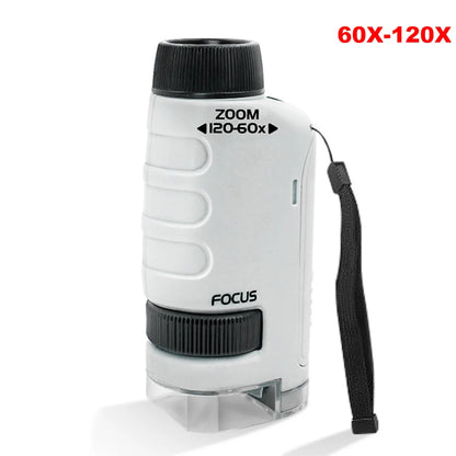1000x Kids Microscope Electronic Magnifier Camera 200 Megapixels Educational Science Toys with 8 LED Light Photo Video Function