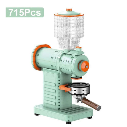 Classic Creative Coffee Machine Mini Diamond Model Building Blocks MOC Construction Bricks Collection Toy Children Xmas Gift