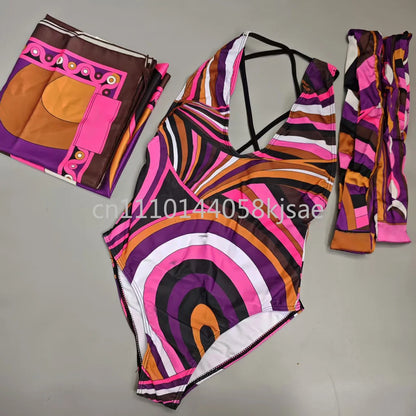 Luxury Design Women's Black Red Scarf Bikini Sets Letter Signature Logo Beachwear Designer Brand Lady Headband Swimsuit Swimwear