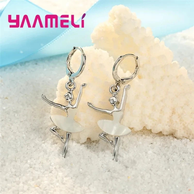 Lovely Pendants Necklaces Earrings for Girls Children 925 Sterling Silver Color Party Accessory Fashion Women Jewelry Sets