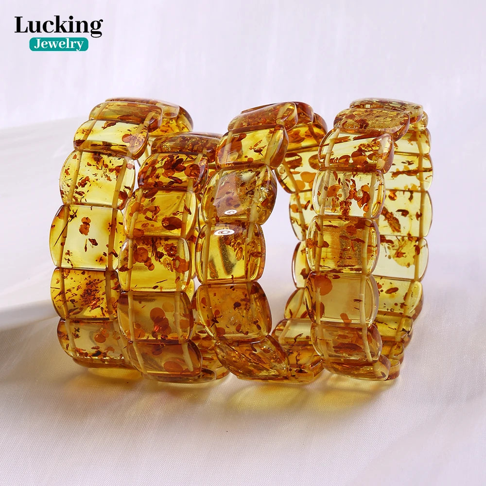 3A Natural Baltic Amber Bangle 11-14x15-17mm - Ultra-Rich Inclusions Bracelet for Collector's Raw Amber Jewelry