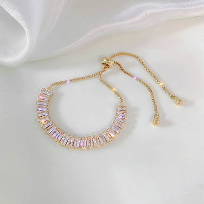 Luxury Blue Zircon 18K Gold Plated Women's Bracelet 2023 New Fashion Retro Zircon Bracelet Wedding Party Jewelry Gift