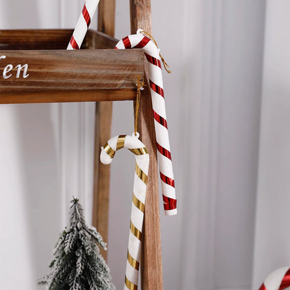 Christmas Decoration Red Christmas Candy Canes Christmas Tree Hanging Pendants Xmas New Year Home Decorations Kids Toys Navidad