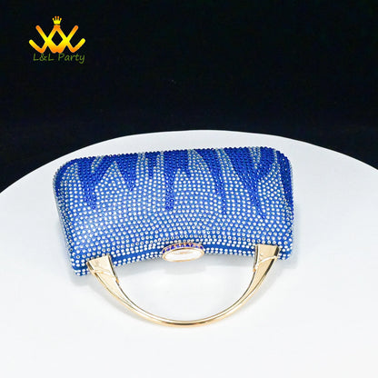 EtherealBe Gold Rhinestone Fashionable shoes and bag set