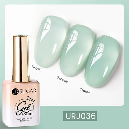 UR SUGAR 15ml Champagne Gold Sliver Reflective Glitter Gel Nail Polish Varnish Semi Permanent Soak Off UV Gel For Manicure Art