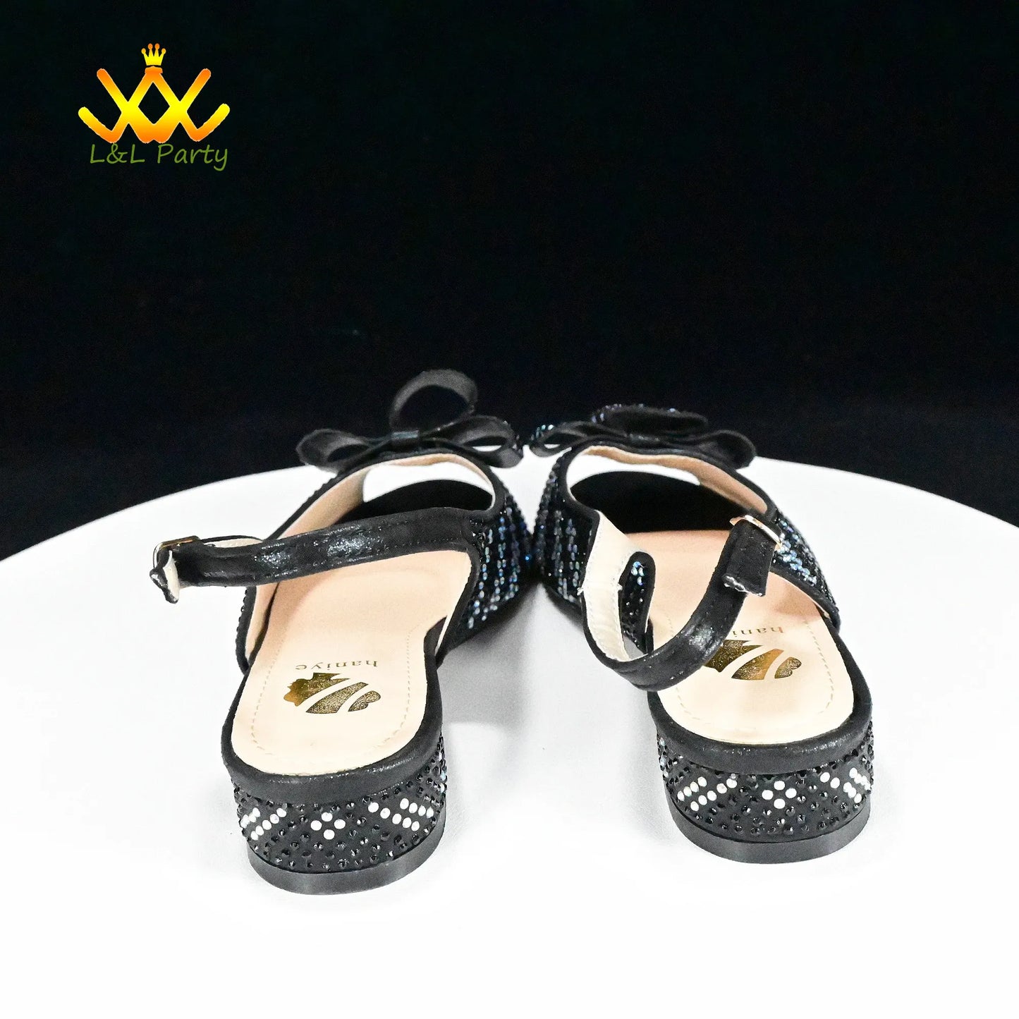 EtherealBe Gold Rhinestone Fashionable shoes and bag set