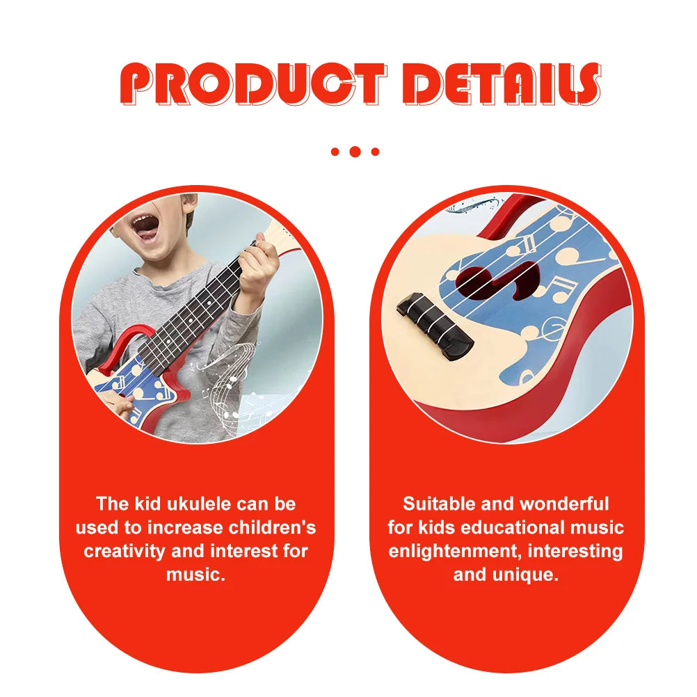 Children's Guitar Simulated Ukulele Beginner for Kid Aldult Chic Kid's Articifical Plastic Funny