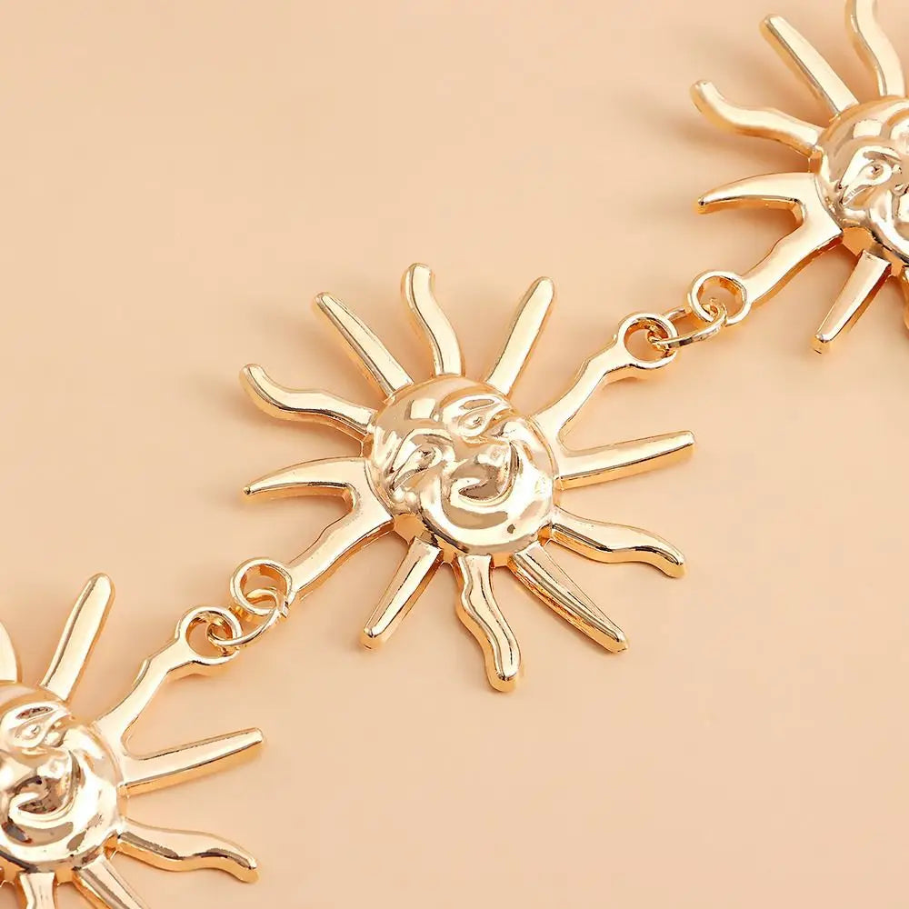 Punk Hip Hop Style All-match Waist Chain Sun Vintage Metal Womans Belt For Dress Vintage High Waist Chain Belt for Women