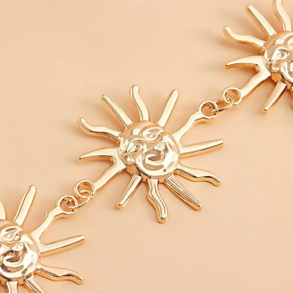 Punk Hip Hop Style All-match Waist Chain Sun Vintage Metal Womans Belt For Dress Vintage High Waist Chain Belt for Women