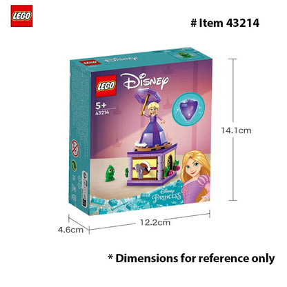 LEGO 43214  Disney Princess Twirling Rapunzel  Building Toy with Diamond Dress Mini-Doll and Pascal The Chameleon Figure