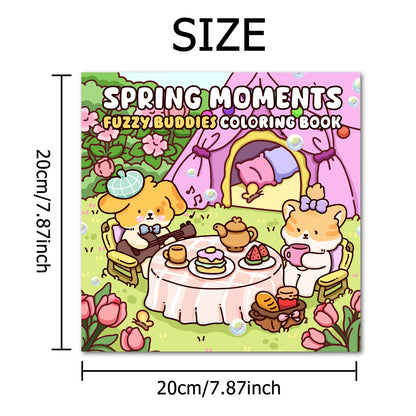 SPRING MOMENTS: Coloring Book for Adults Featuring Cute Cozy Daily Activities for Relaxation (Cozy Spaces Coloring)