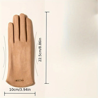 Winter Gloves for Women-Touchscreen Suede Leather Glove with Warm Fleece Lining Gifts
