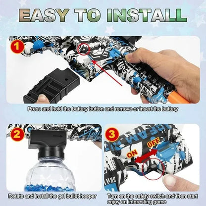 M416 Blaster Toy Gun, Blaster With Glasses, Automatic Summer Outdoor Toys For Activities Team Game(without water beads）