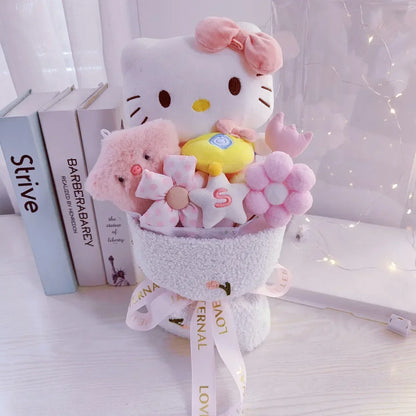 Hot Cartoon  kitty Cat Plush Doll Toy Stuffed Animals Creative Bouquet Valentine's Day Christmas Graduation Birthday Gifts