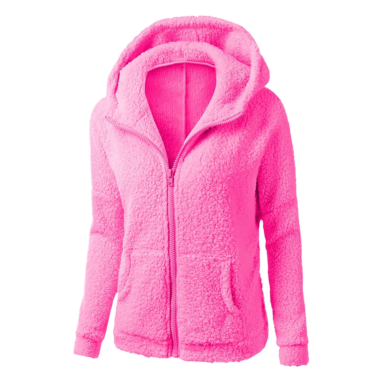 Plush Jacket Women Zip Up Hoodies Lightweight Fleece Lined Fall Winter Coats Comfy Warm Jackets Trendy Rain Jacket Coats