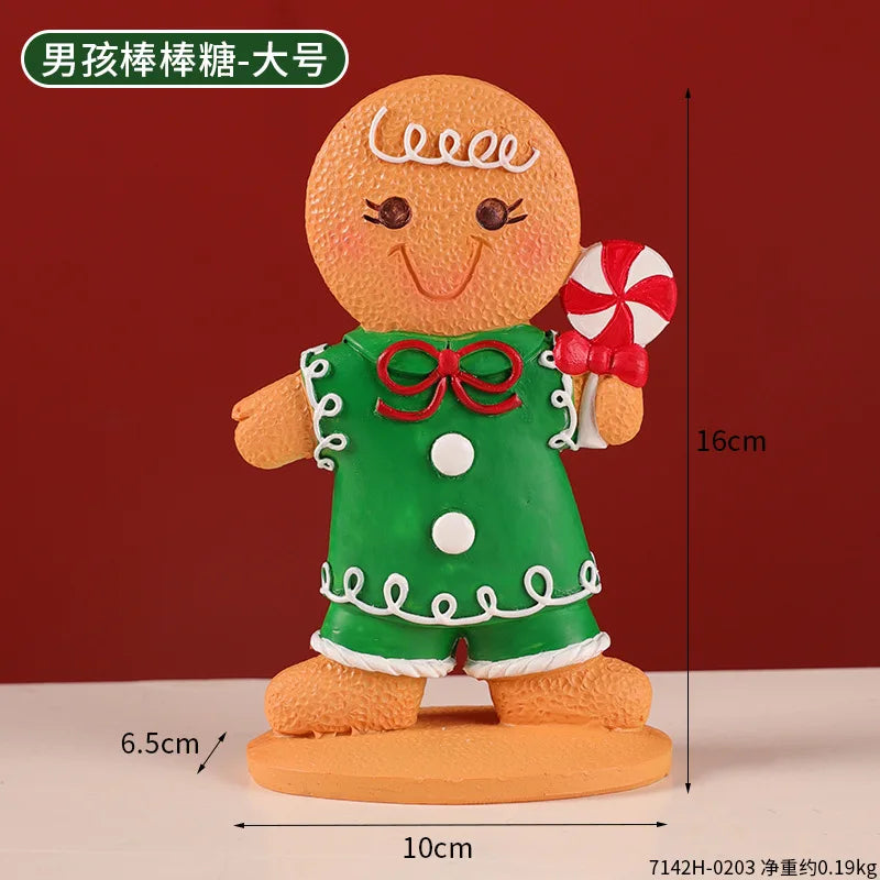 Christmas Gingerbread Man Doll Tree Pendant Ornaments Holiday Party Supplies Home Party Navidad Christmas Decoration Kids Gift