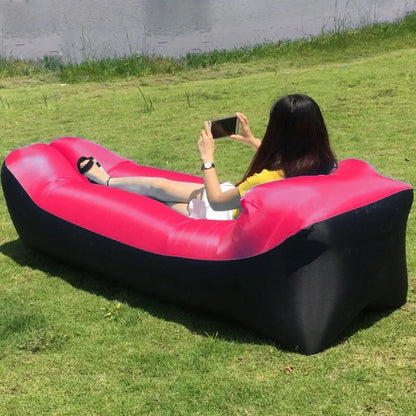 Portable Camping Lazy Inflatable Sofa Air Cushion PVC Lounger Seat Bean Bag Lounge Air Mattress Domestic Outdoor Ultralight Mat