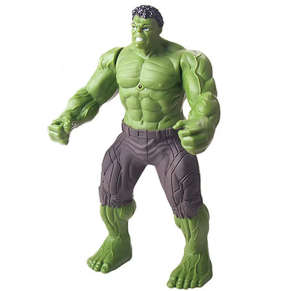 2025 Marvel Spiderman Hulk Ironman Anime Action Figure Toy Christmas Gift Pvc Movable Joints Luminous Doll Collection Model Toy
