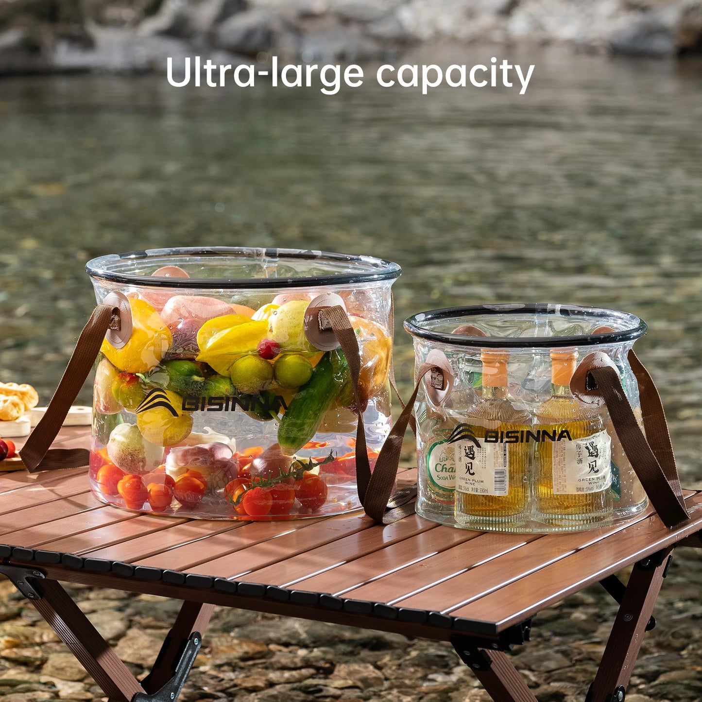 BSWolf New Folding Bucket Waterproof Water Sink Bucket Portable Outdoor Travel Foldable Basin Camping Hiking Storage Bucket