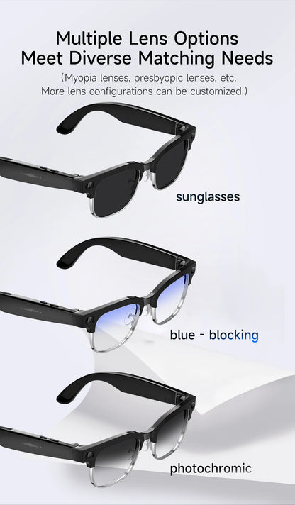 2026 New Upgrade Smart Glasses With Camera Video Recording AI Photo Recognition Bluetooth Call Translation Voice Sunglasses Men