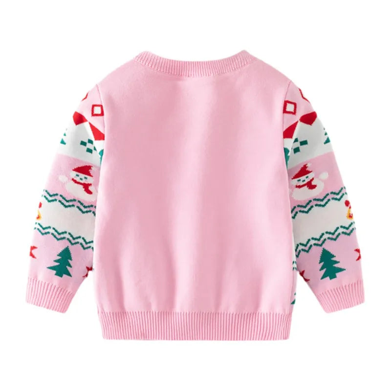Children Baby Christmas Tree Knitted Autum Winter Boy Girl Clothes Round Neck Kid Toddler Girls Boys Pullover Outerwear