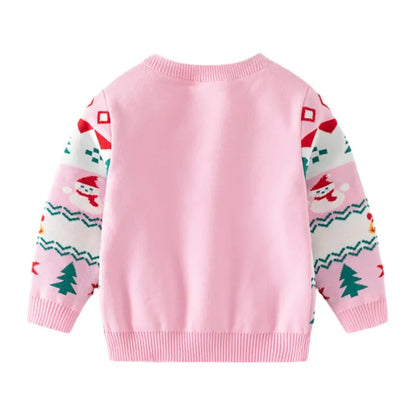 Children Baby Christmas Tree Knitted Autum Winter Boy Girl Clothes Round Neck Kid Toddler Girls Boys Pullover Outerwear