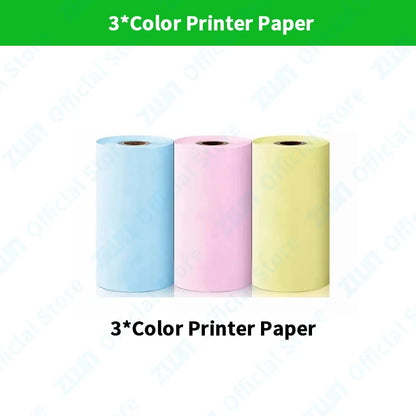 ZWN Portable Bluetooth Mini Printer Mobile Phone Photo Title Note Print Pocket Student Error Label Printer for Children's Gifts